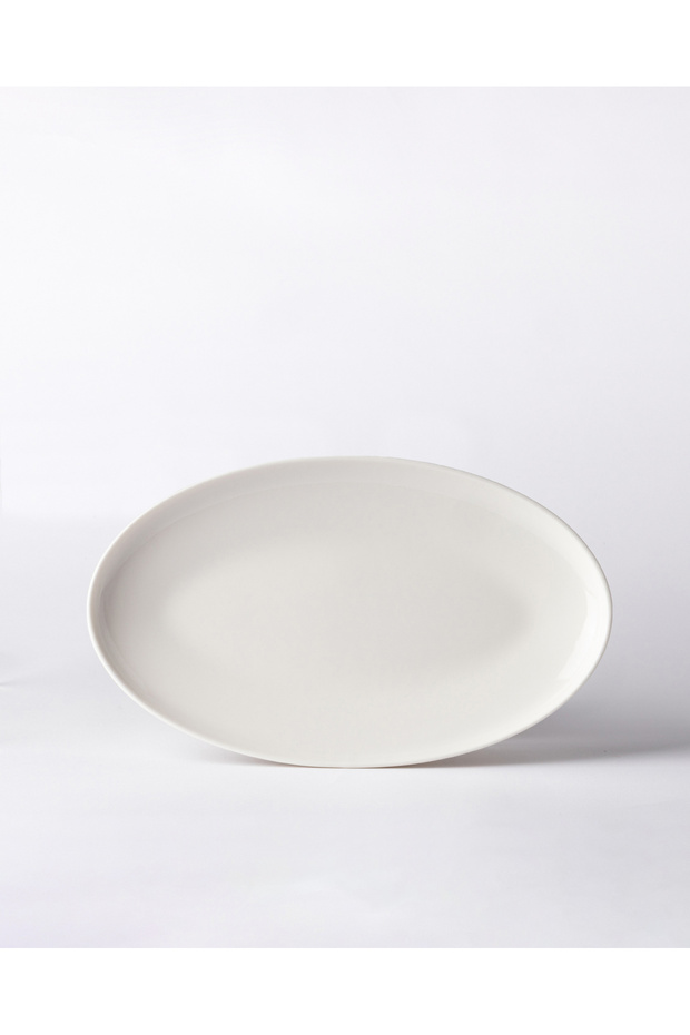 Aurea Kayık Plate - Cream - 30 cm
