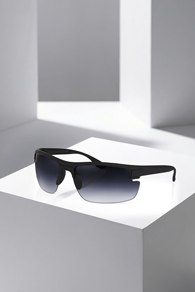 Uv400 Protection Biker Men's Sunglasses Black Color Plg-2113C1