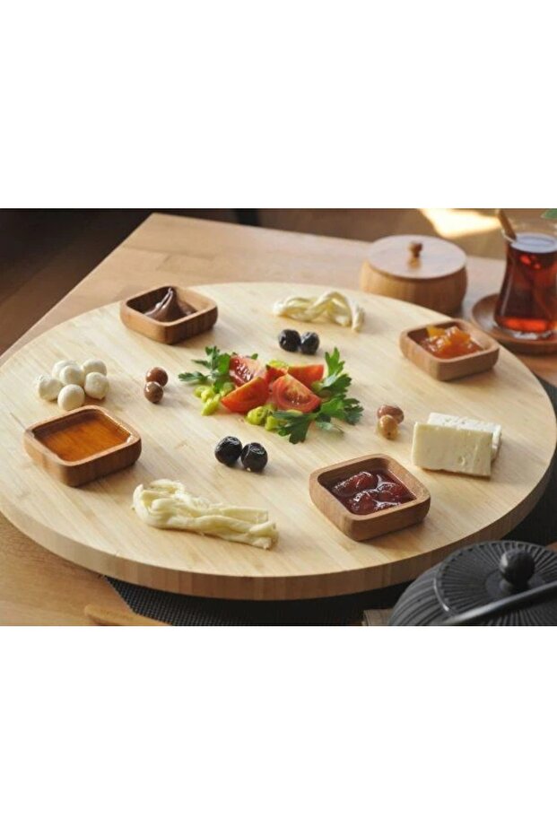 Festa Rotating Serving Plate Large 45 cm Tkebt Brown