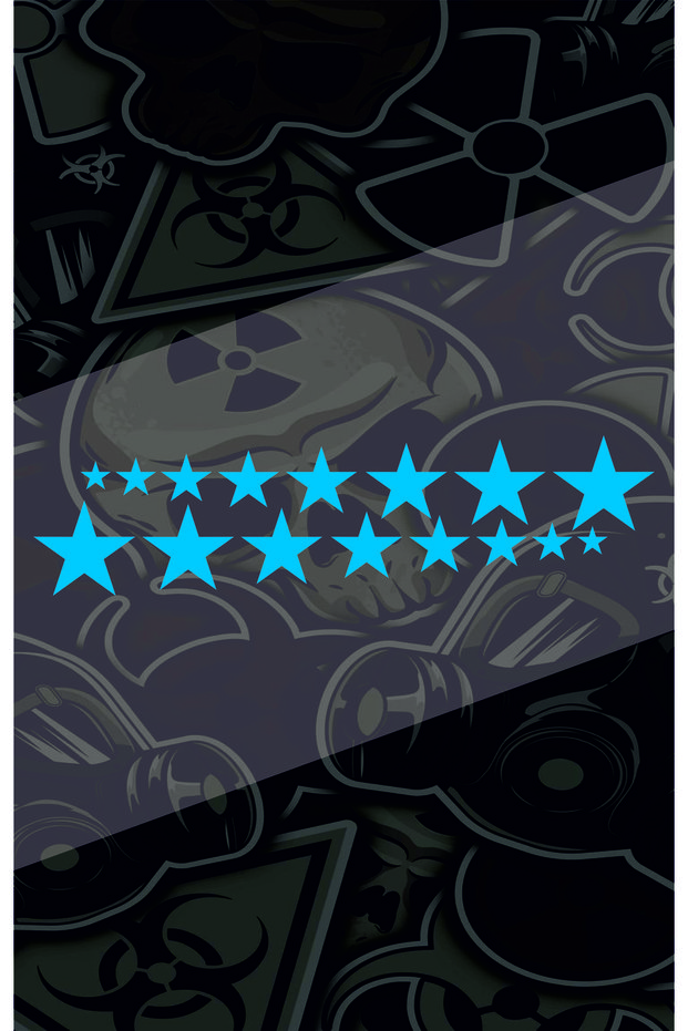 Sequential Star 30X8Cm Jdm Car-Motor-Laptop Hologram Optional Sticker Sequential Star from Large to Small