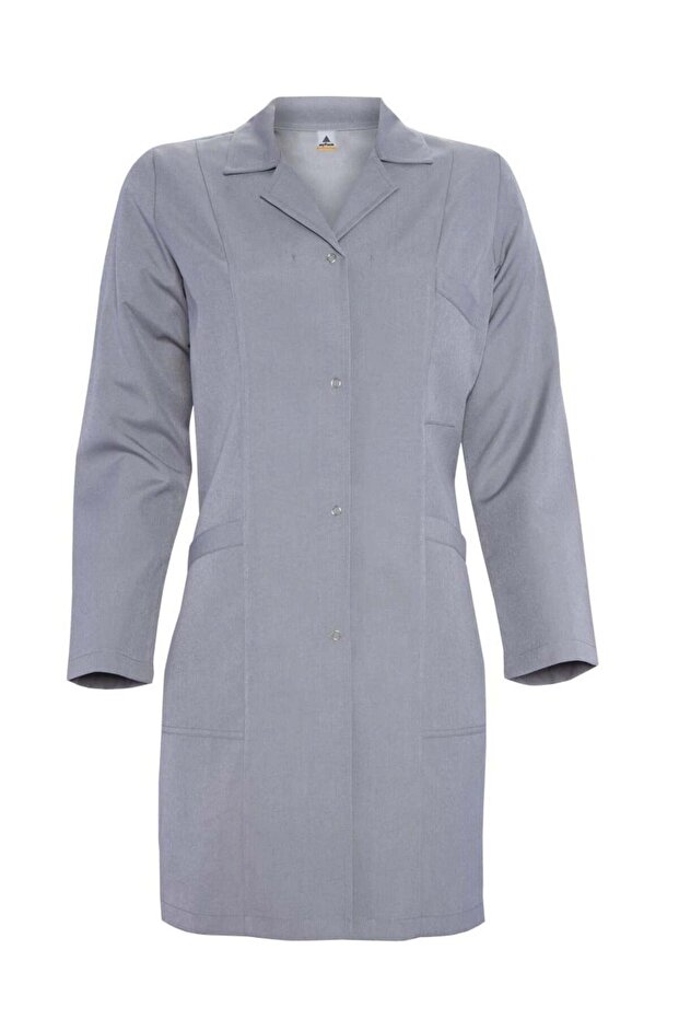 My form alpaca fabric women's work apron - gray