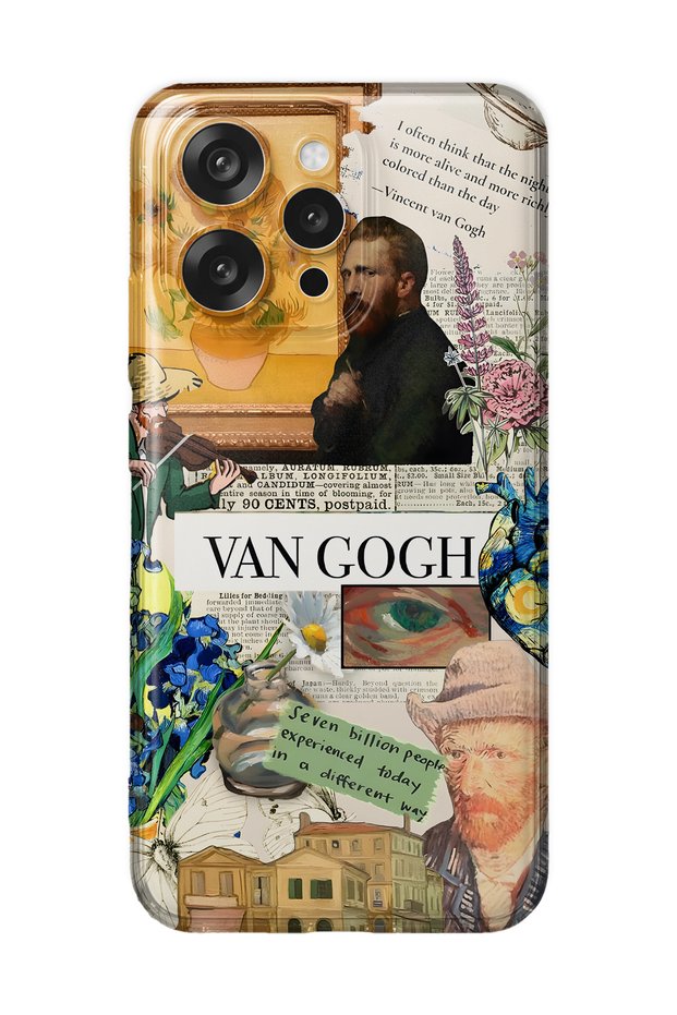 Oppo Reno 15 / 15F Compatible Van Gogh Collage Patterned Transparent Phone Case