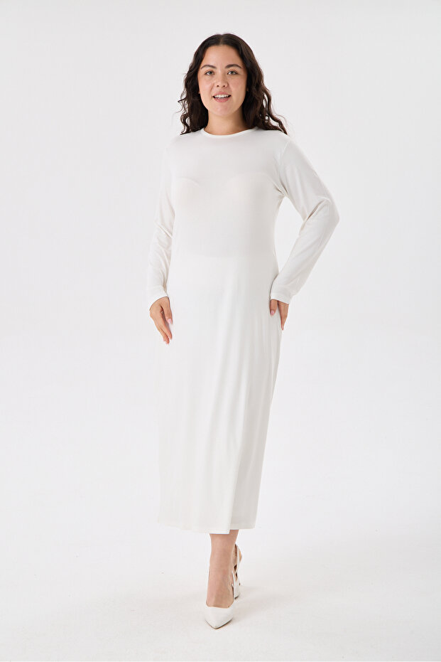 Women's Cream Color Long Sleeve Undergarment