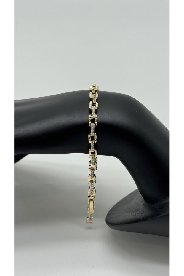 Special Series Gold Square Stone Luxury Bracelet - Gold