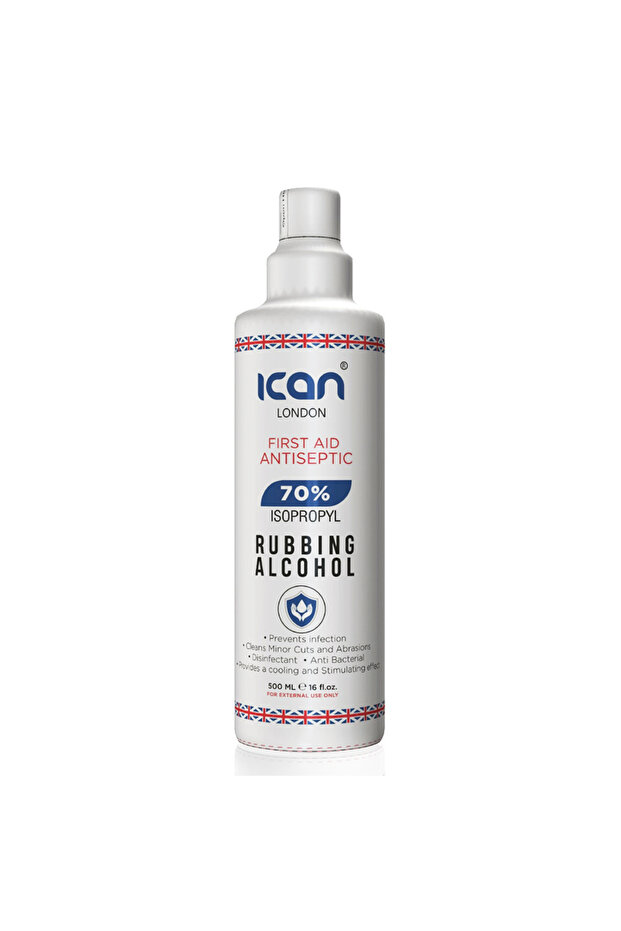 Isopropyl Rubbing Alcohol 70% Spray 500ml – First Aid Antiseptic Solution | Multi-Purpose Surface & Skin Cleansing Spray
