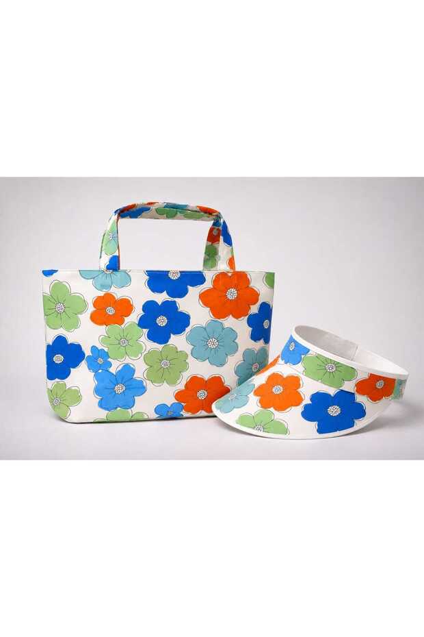 Patterned Hat and Bag Set of 2 in One Package