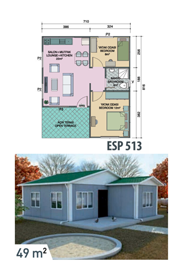 ESP513 Prefabrik Ev