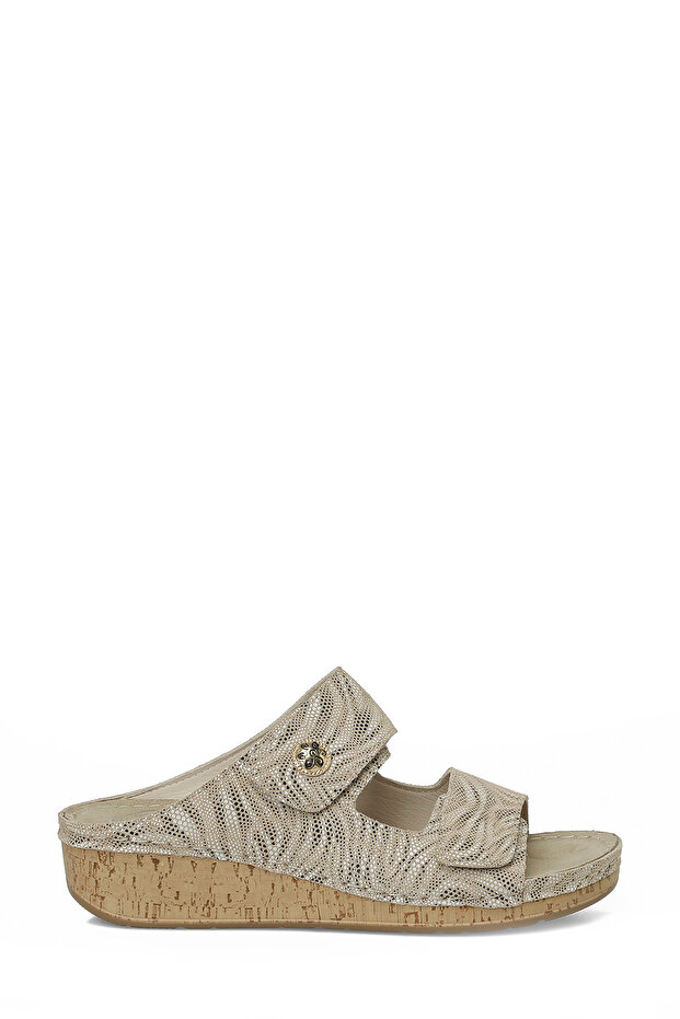 105807.Pz Beige Women's Slippers