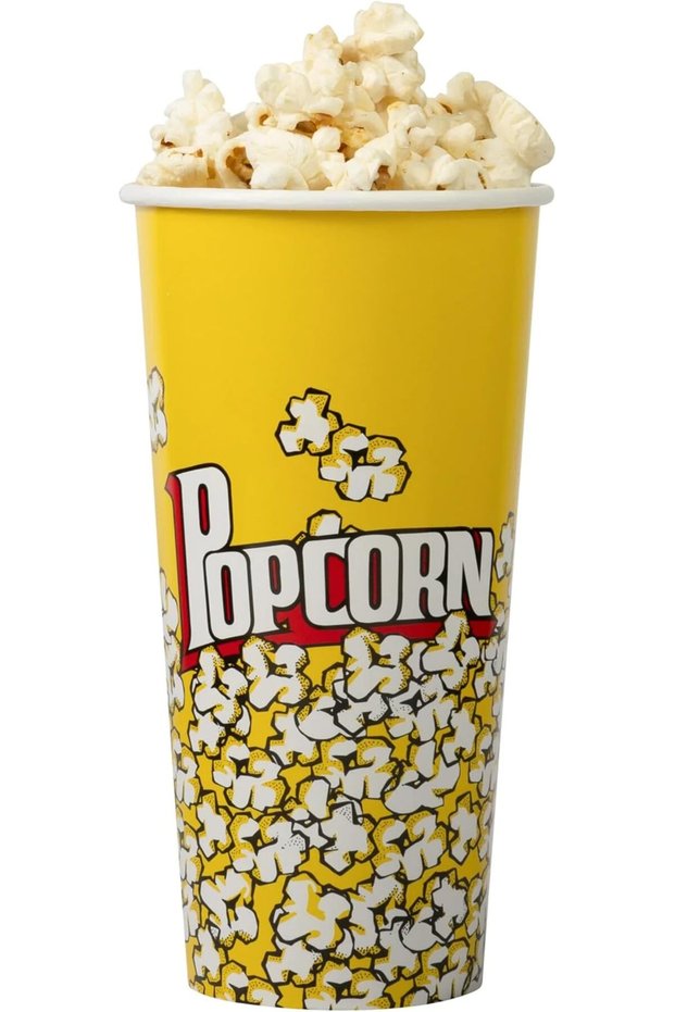 Popcorn Tub 24 oz –5 Piece Disposable Paper Popcorn Buckets for Movie Nights, Parties, Events & Cinemas – Eco-Friendly, Leak-Resistant, Food-Grade