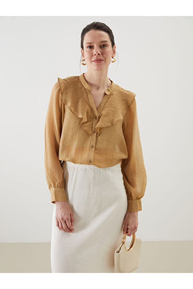V-Neck Women's Blouse