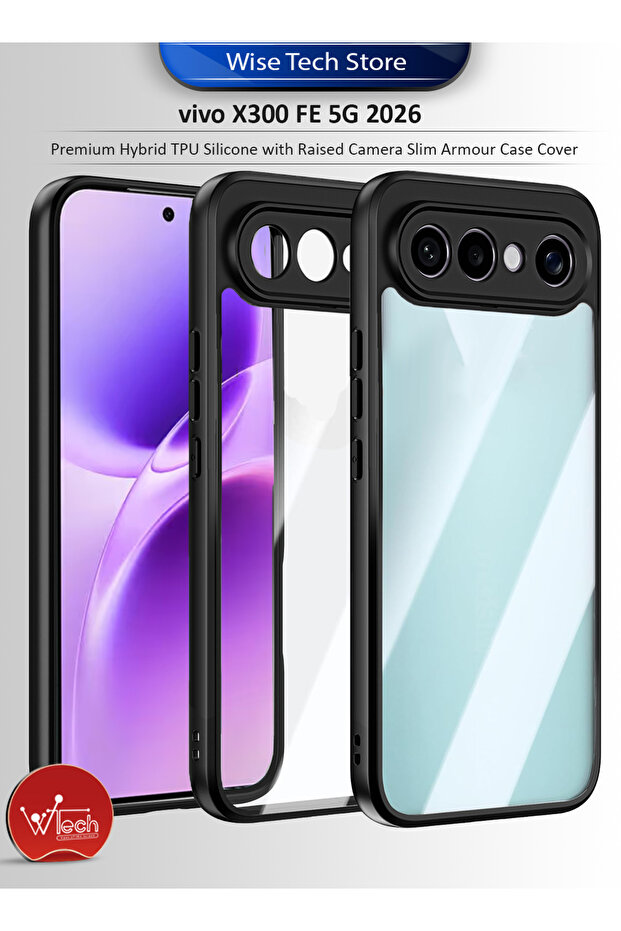 vivo X300 FE 5G 2026 Premium Hybrid TPU Silicone with Raised Camera Slim Armour Case Cover