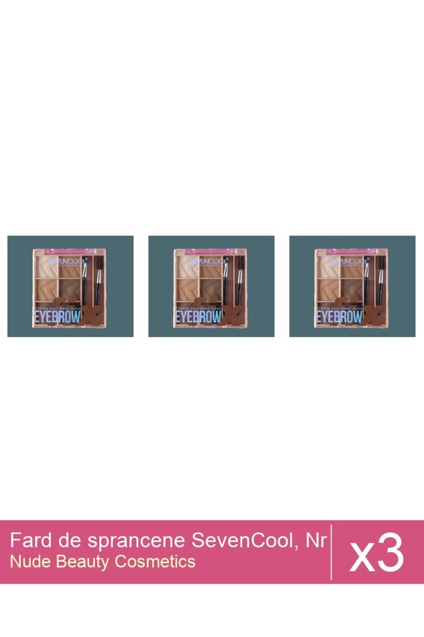 Set 3x Fard de sprancene SevenCool, Nr 2
