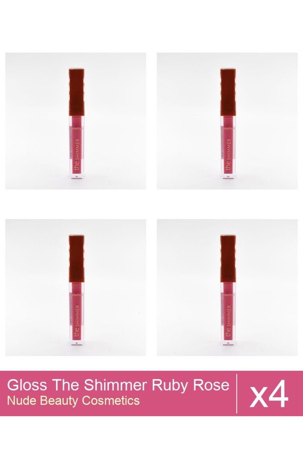 Set 4x Gloss The Shimmer Ruby Rose - 02