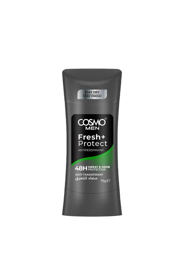 Cosmo Men Care Fresh + Protect Antiperspirant Stick, 75 g, 48H Sweat & Odor Protection, Quick‑Dry, Alcohol‑Free