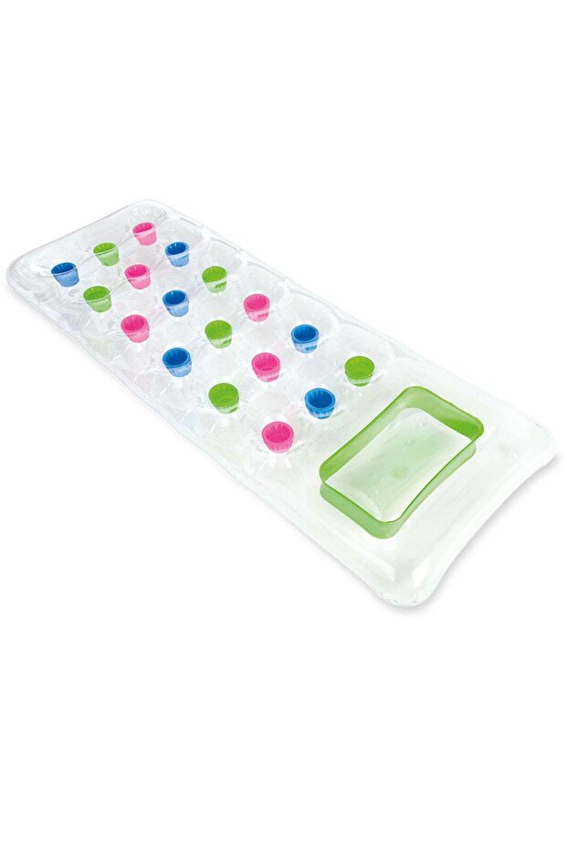 Transparent Glass Bed 188X71 cm - Green