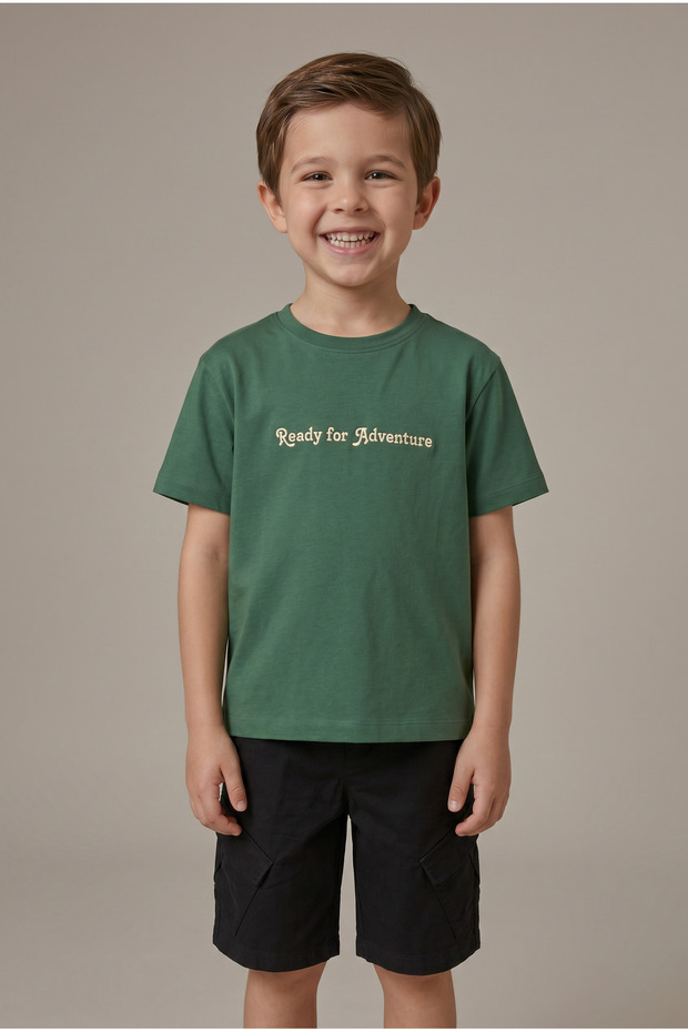 Toddler Boys T-ShirtShort sleeve +Cargo Bermuda, 7-8Y