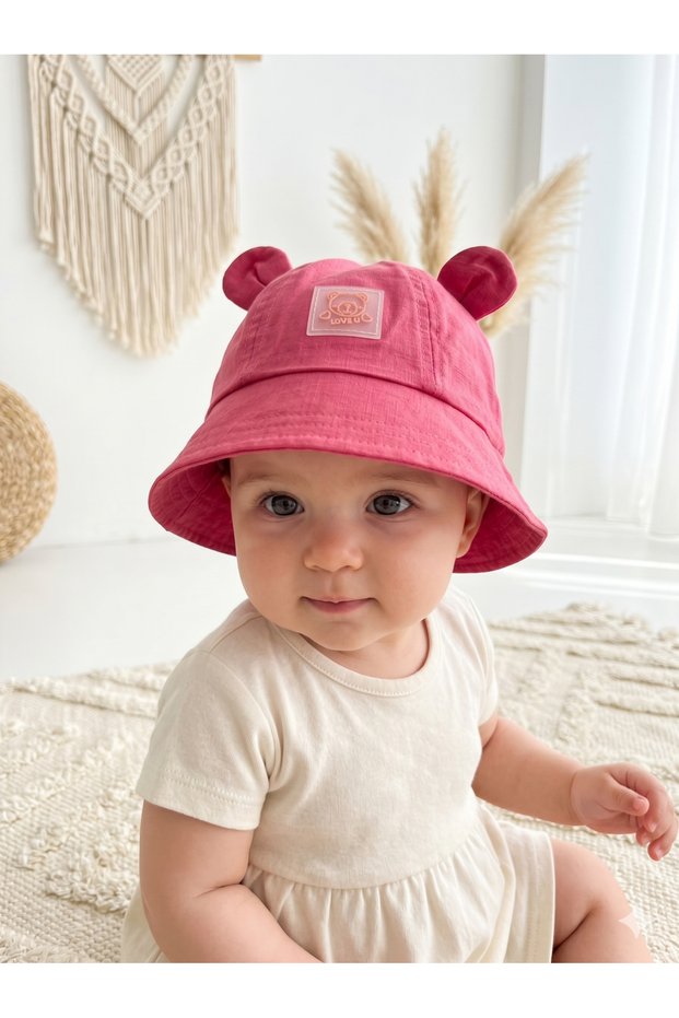 The Sweetest Protector of Summer: Bucket Hats with Ears for Babies (0-18 Months) (Size 43-46 cm)
