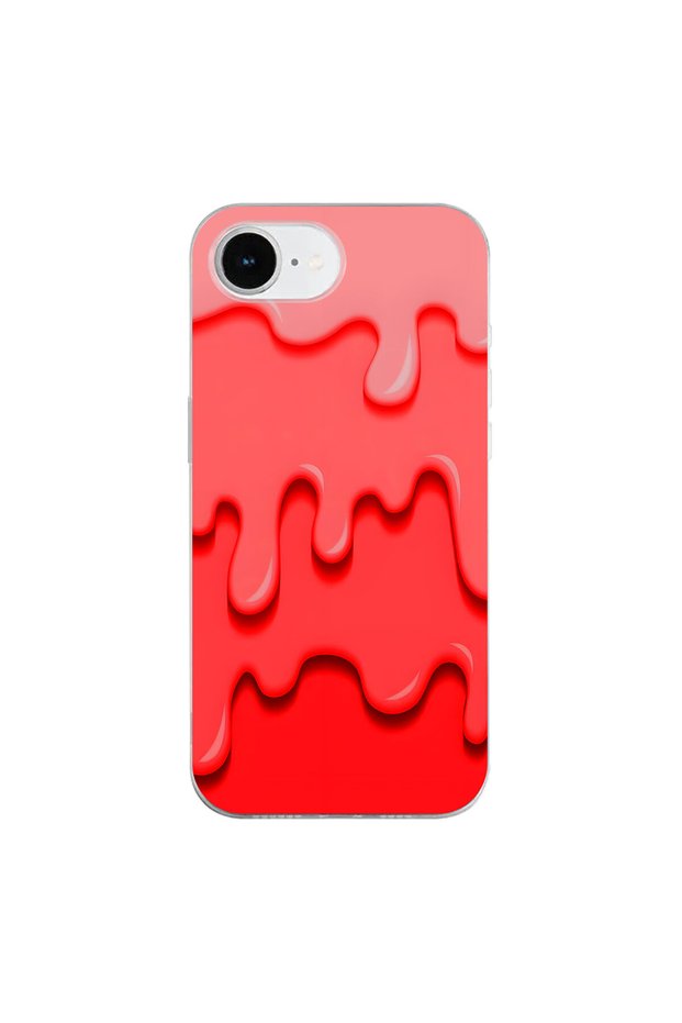 iPhone 16E Compatible Cream 4 Design Transparent Case
