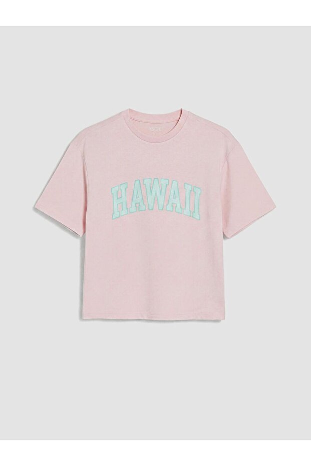 Xside Crew Neck Hawaiian Printed Women's T-Shirt