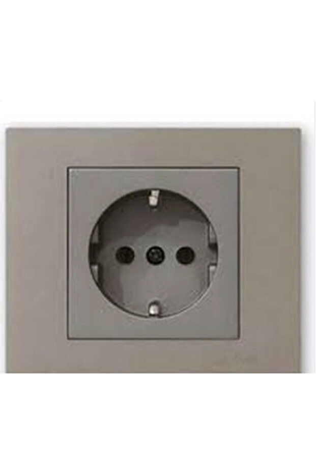 Grano Anthracite Grounded Socket (Frameless)
