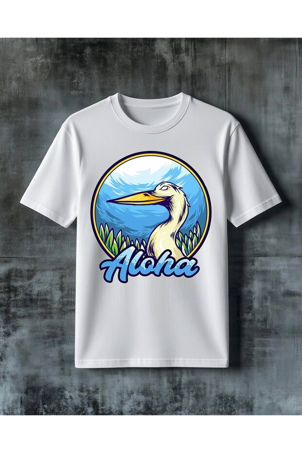 Heron Su Kusuu Printed Oversize T-Shirt