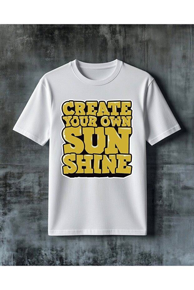 Create Your Own Sun Shine Printed Oversized T-Shirt