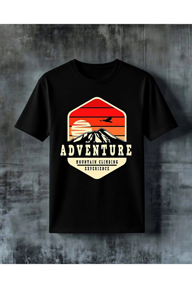تي شيرت كبير الحجم مطبوع عليه adventure dag tismanma