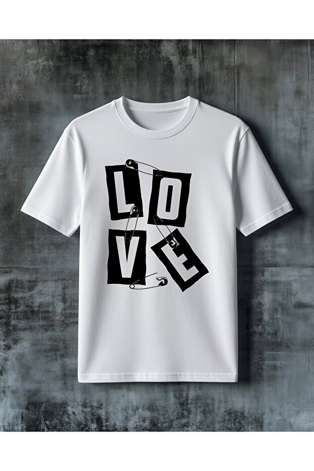 تي شيرت مطبوع كبير الحجم من love igne
