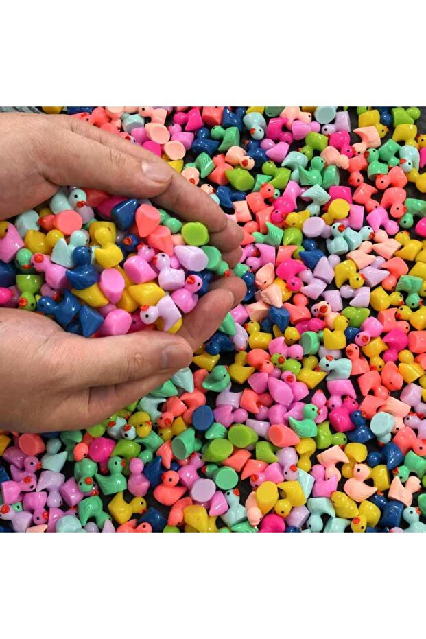 60pc color duck random 120/60Pc Mini Resin Tiny Duck Birthday Party Miniature Figure Landscape Aquar