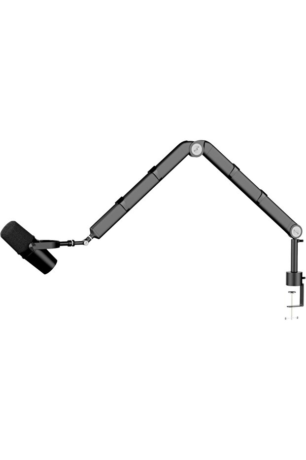Microphone Boom Arm Desk Mount TM‑N201‑SP – Adjustable Dual 30 cm Arms, 360° Rotation, Heavy-Duty Desk Clamp