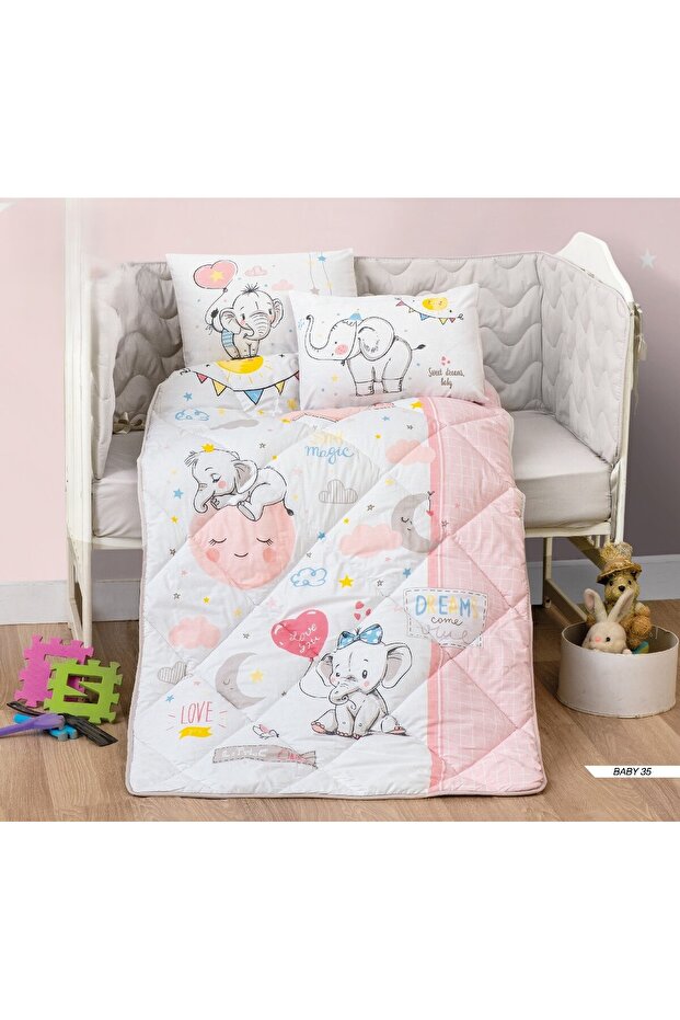 مفرش سرير اطفال حواجر صناعه تركيه قطن 100% 95 × 145