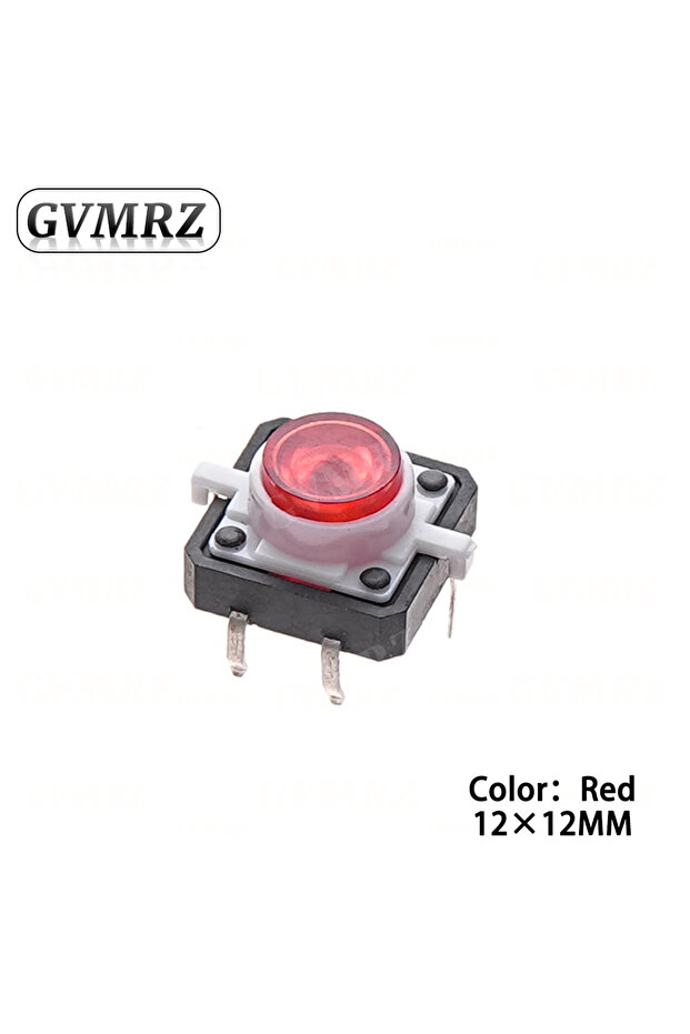 Red 5PCS 12X12X7.3 Tactile Push Button Switch Momentary Tact LED 5 Color 12X12X7.3mm 12*12*7.3mm