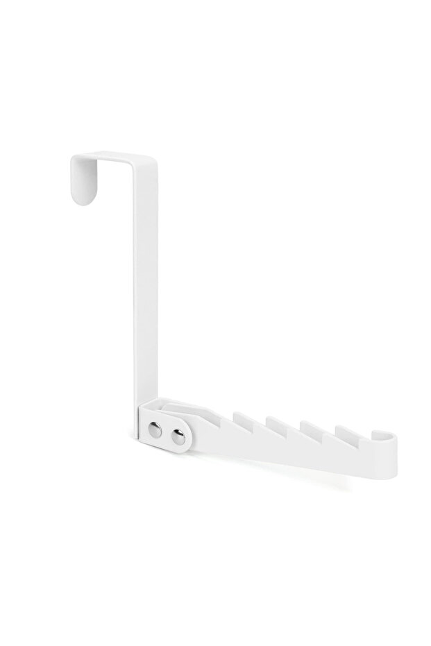 White 1pc Collapsible Hooks Over-Door Coat Rack Creative Space-Saving Drying Laundry Rack Rustproof