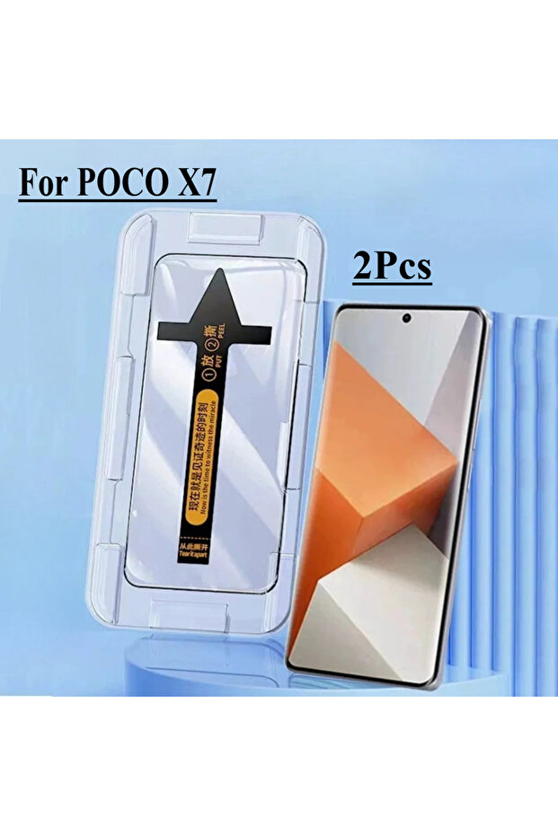 Poco x7 2 Pieces 2Pcs Tempered Glass For POCO X7 Screen Protector Poco X7 With Utomatic Installer T