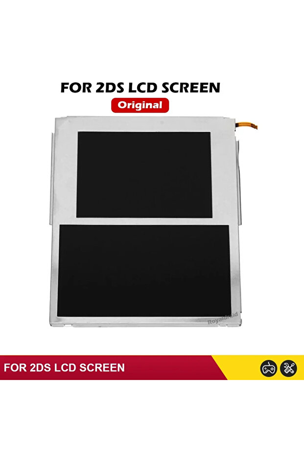 شاشة LCD أصلية جديدة بديلة لجهاز 2DS، شاشة عرض LCD علوية وسفلية، ملحقات ألعاب D