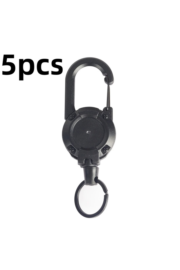 black-5pcs 1/5/10/20pcs Extendable Retractable Holders Keychain Badge Reels Heavy Duty Clip With Car