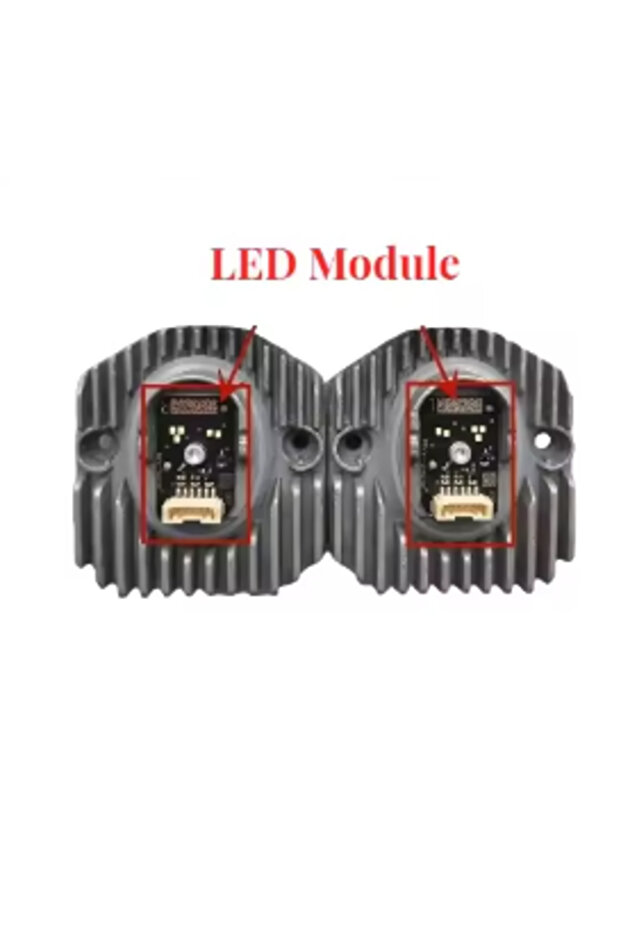 مجموعة وحدات الإضاءة البيضاء الجديدة، مصابيح أمامية LED تكيفية مع إضاءة نهارية بيضاء DRL 63117214940