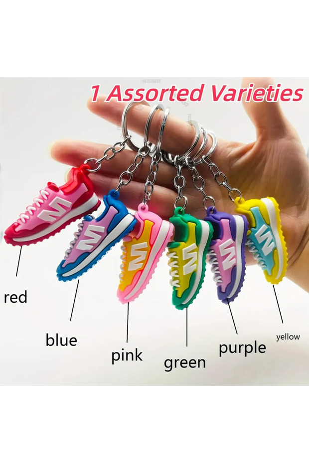 6pcs 6pc/1pcs Shoe Keychains For Men Mini Cute Cool Sneaker Keychain PVC For Favors Collectible For