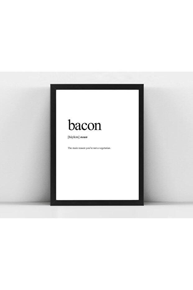 Bacon Funny Definition Poster With Frame
