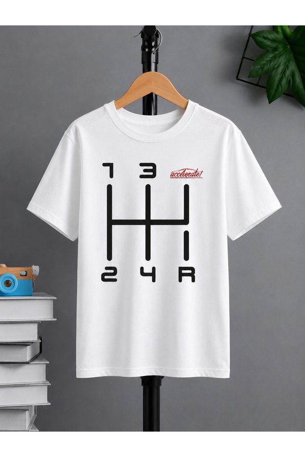 Unisex Oversize T-Shirt Gear Printed 100% Cotton T-Shirt Comfortable Fit