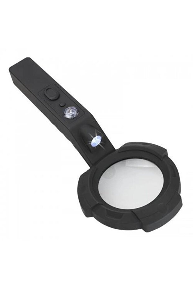 7 Led Lighting, Lantern, Compass, 4X Magnification Reading Magnifying Glass Th 600557