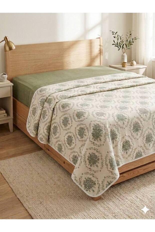 طباعة نمط باقة الزهور الفرنسية 200x240 سم. سرير مزدوج (باتال) مفرد