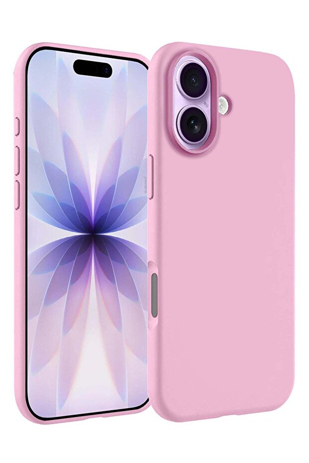 Silicone Protective Phone Case for iPhone 17 - Soft Anti-Scratch Microfiber Lining Ultra Slim Drop Protection Phone Cover - Pink-1