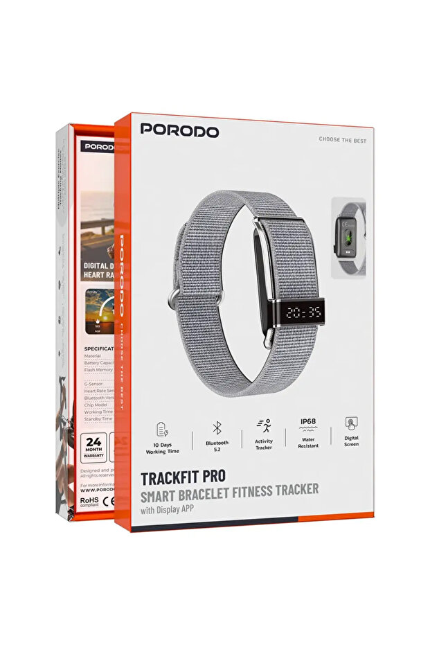 Trackfit Pro Smart Bracelet Fitness Tracker with Display App