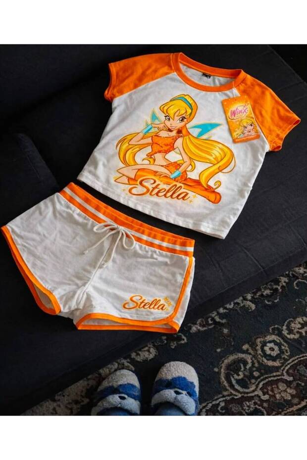 Character Detailed Shorts Crop Set