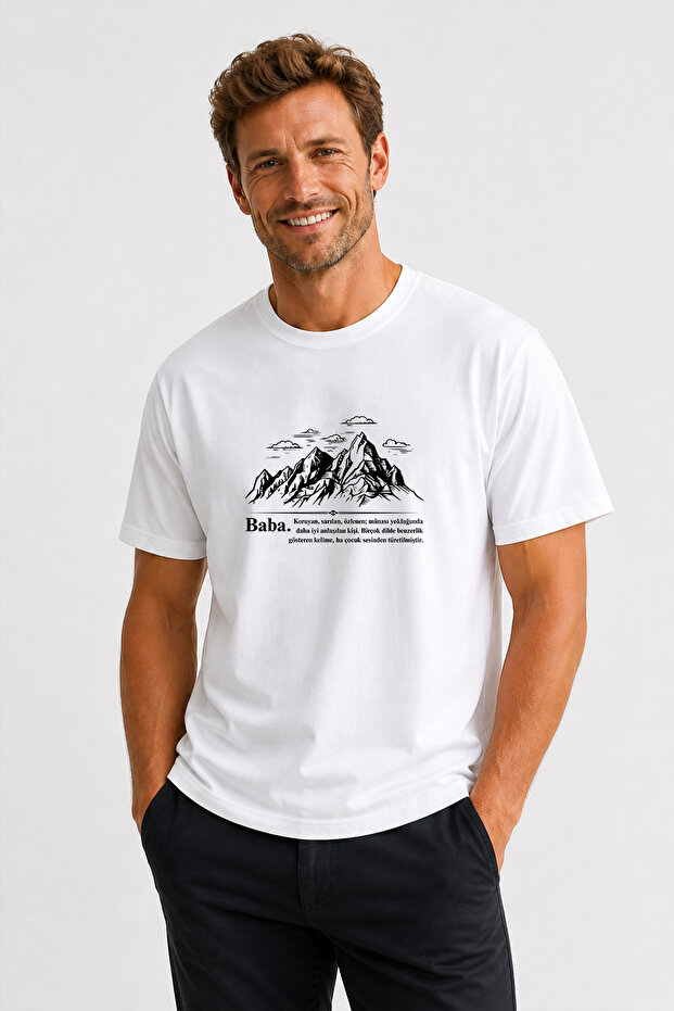 Father's Day Custom Men's Oversize T-Shirt – Dad-Themed Printed Cotton T-Shirt