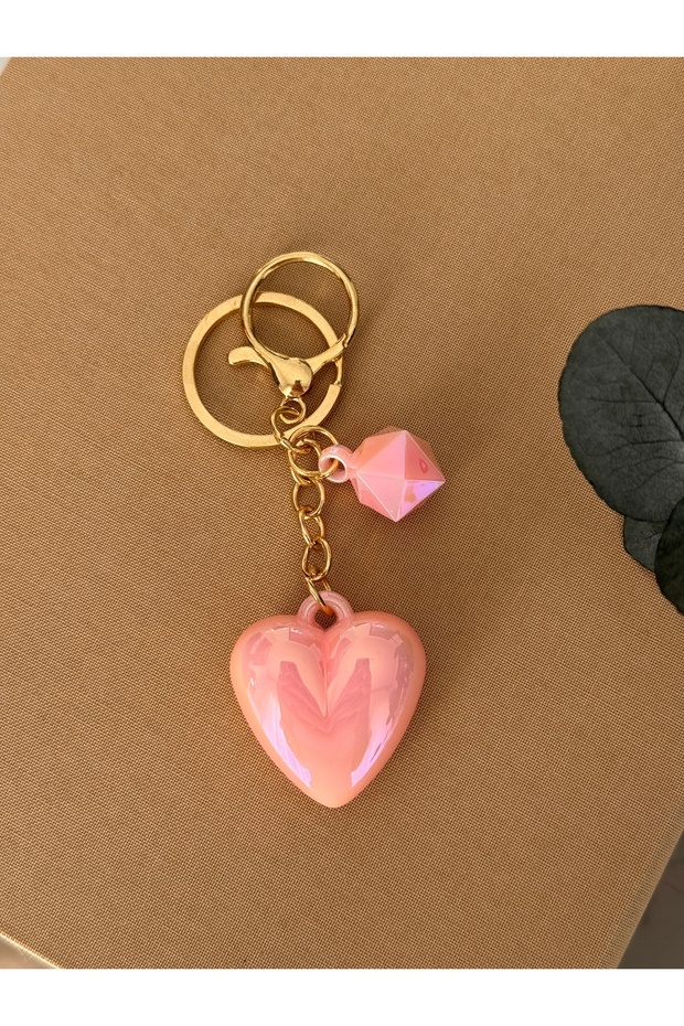 Gold Heart Keychain | Bag Accessory | Heart Keychain