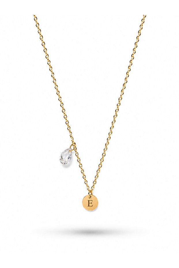 Stainless Steel Letter E Chubby Necklace