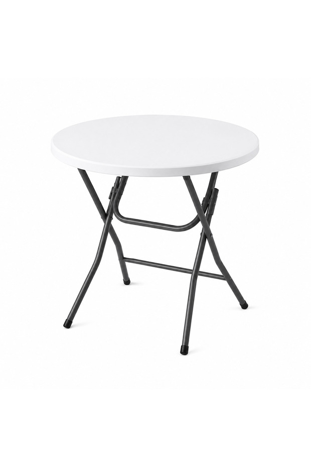 60cm Diameter Round Folding Table - Rq-31029 - White