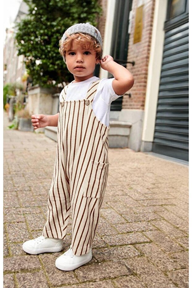 Striped Unisex Children's Salopet